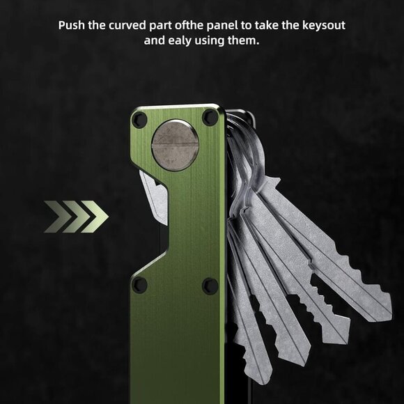 Key Organizer for Men Compact Key Holder Minimalist Key Case Metal Key Chain Key - Picture 4 of 6